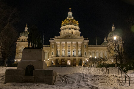 State Capitol in Des Moines, Iowa. U.S.