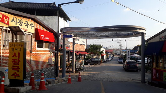 The noodle street in Damyang, Korea