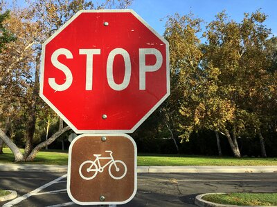 Stop sign at a junction