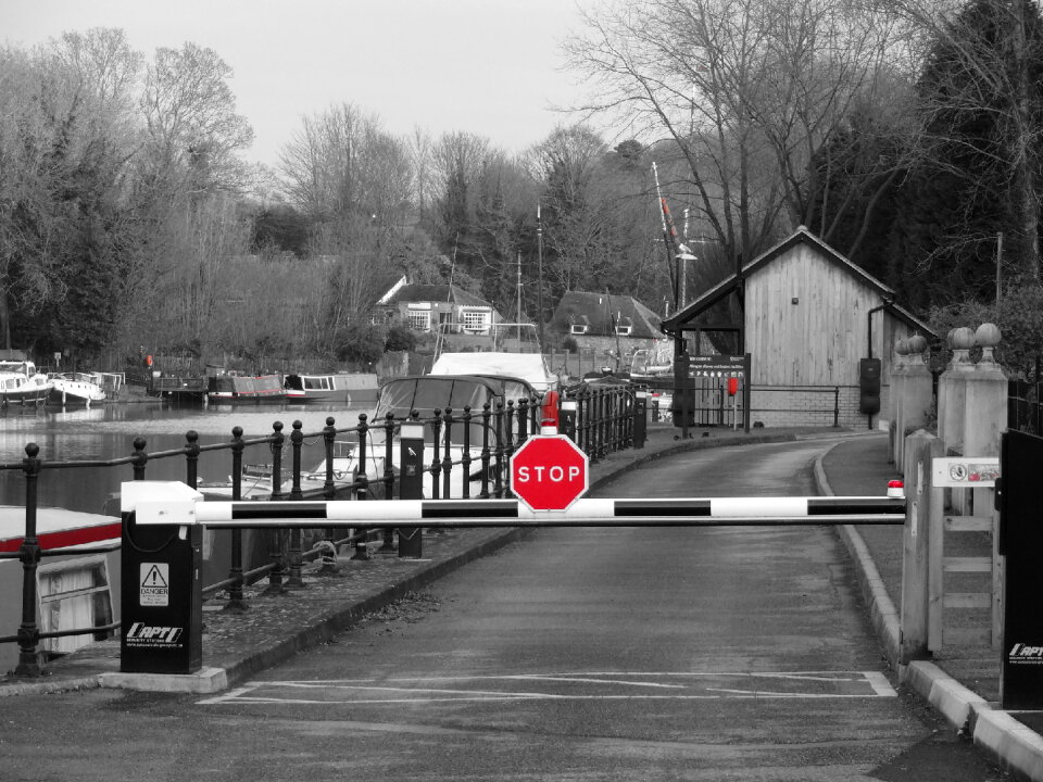 Stop sign at a junction