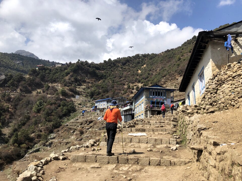 Trekking group on the way to the Everest Base Camp