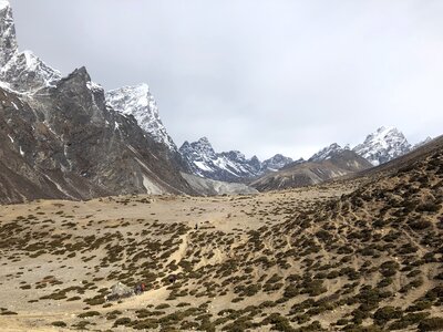 Himalayas trail on the way to Everest base camp photo