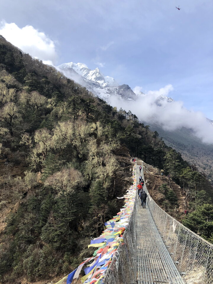 Trekking group on the way to the Everest Base Camp