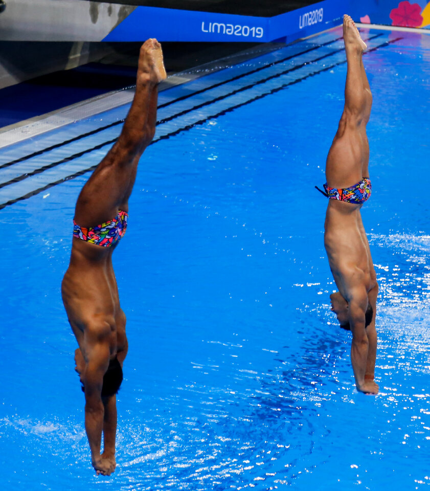 Participant of the spring-board diving championship