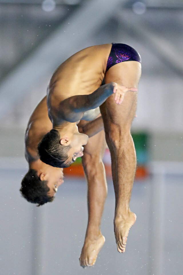 Participant of the spring-board diving championship