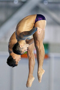 Participant of the spring-board diving championship