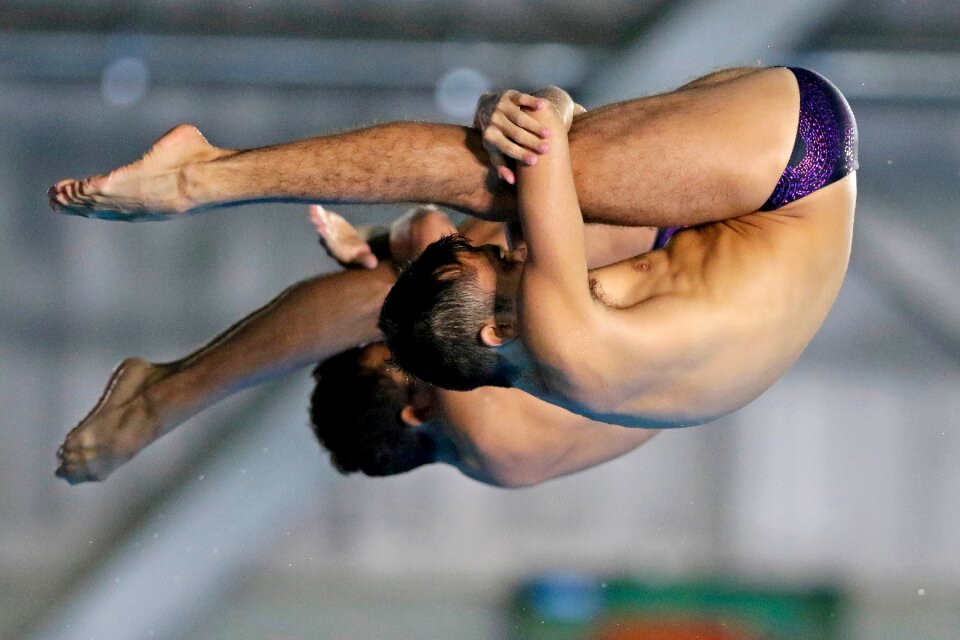 Participant of the spring-board diving championship