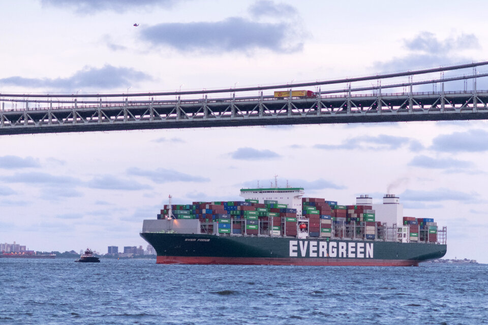Container cargo ship global business