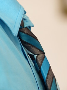 Suit knot light blue photo