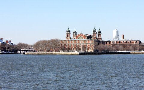 Ellis Island in New York harbor photo