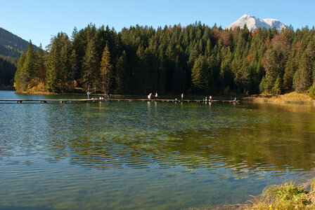 fishing in autumn on a lake photo