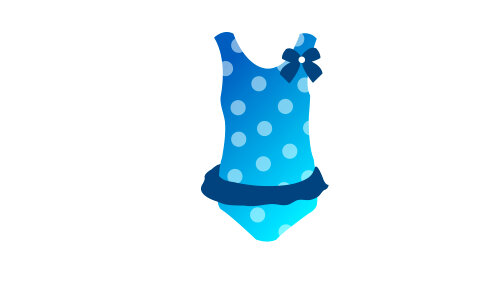 Baby blue swimsuit