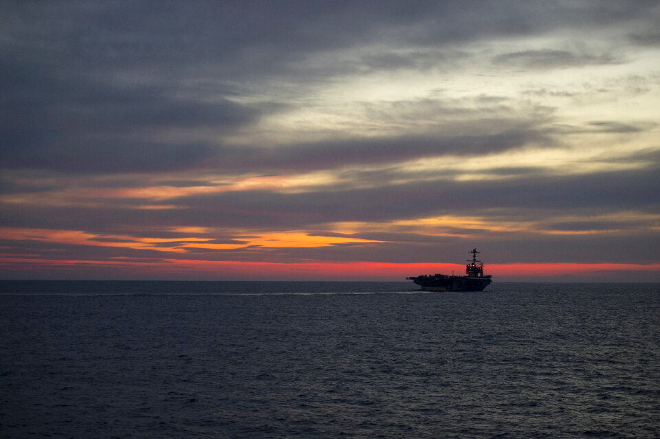 The Nimitz-class aircraft carrier USS George Washington