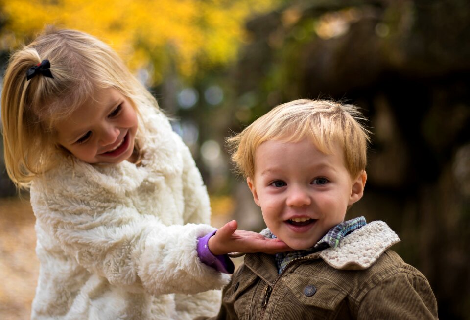 little cute boy and girl