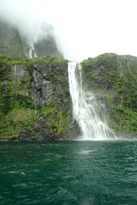 Waterfall in Fiordland National Park - Milford Sound