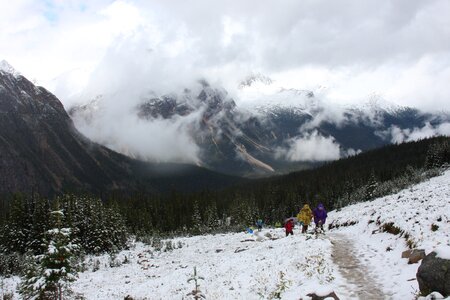 mount Edith Cavell and Angel Glacier in Jasper National Park photo