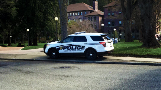 Parked up state trooper police vehicle