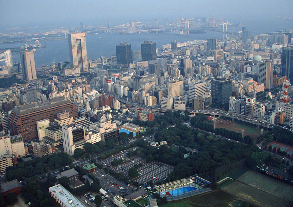 Tokyo skyline in Japan