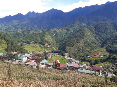 SaPa is a town in the Hoang Lien Son Mountain in Vietnam photo