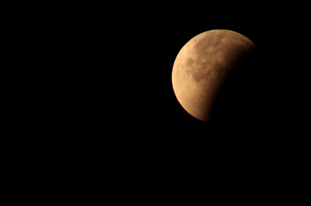 yellow moon in a clear night sky