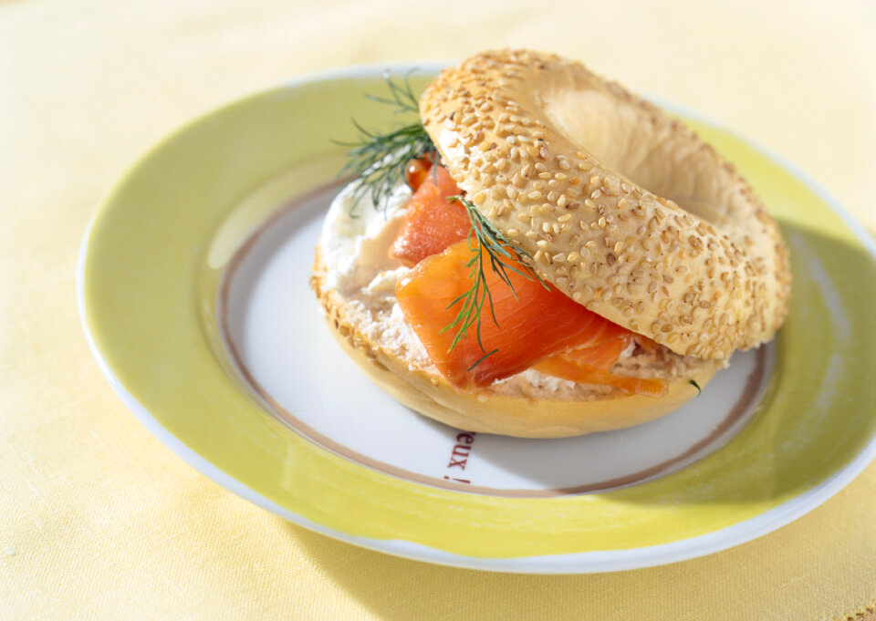 Bagel Omelet top view