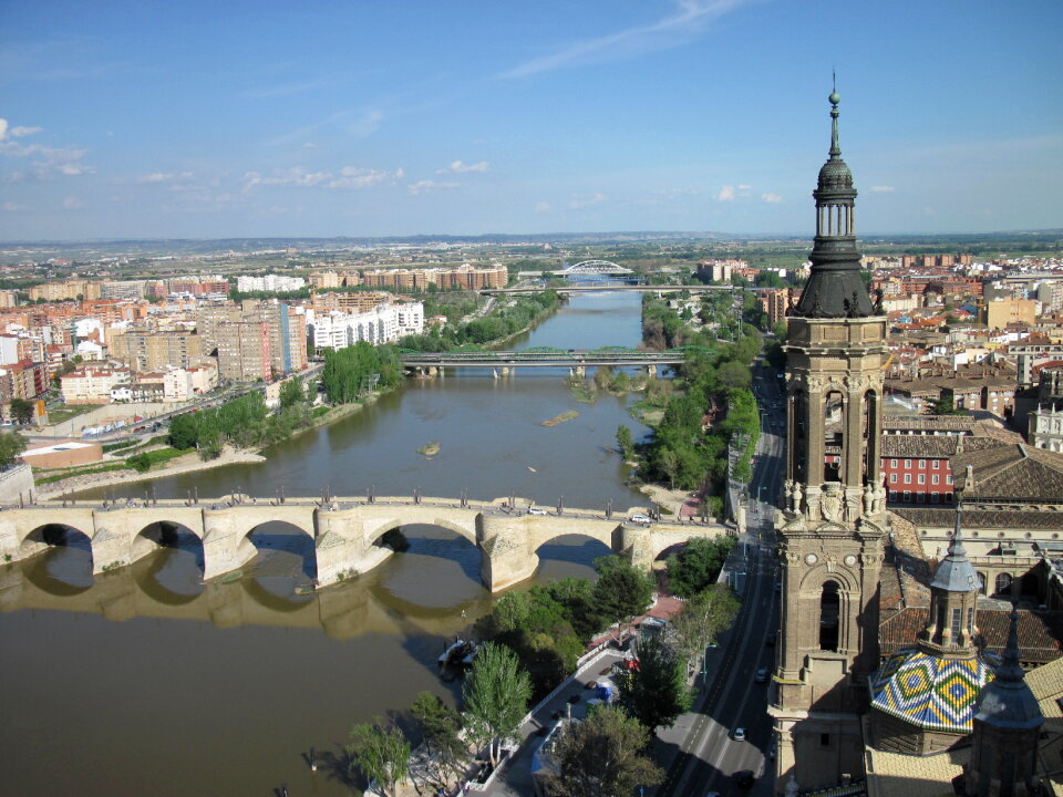 El Pilar basilica by the Ebro River
