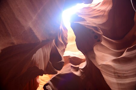 Light pole in Antelope Canyon, Arizona photo