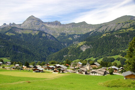 Colorful summer landscape in French Alps