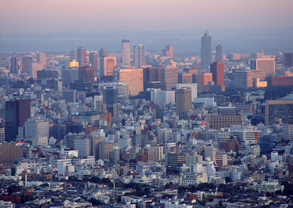 Tokyo skyline in Japan