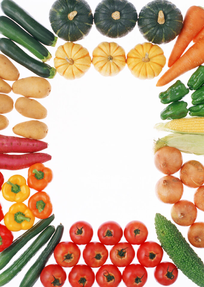 Autumn concept with seasonal fruits and vegetables