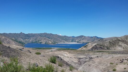 Coldwater Lake formed by the eruption from Mount st Helens photo