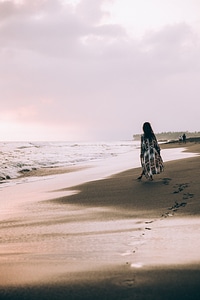 Woman Beach Sand photo