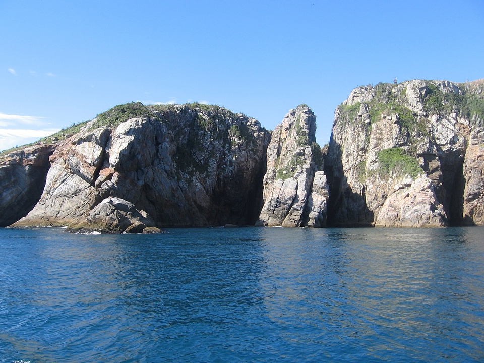 Rocks coast landscape