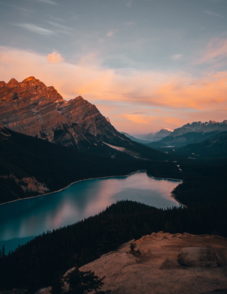 Mountain Lake Sunset photo
