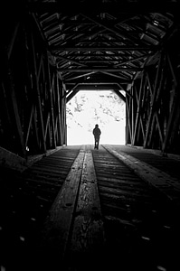 Woman Walk Bridge photo