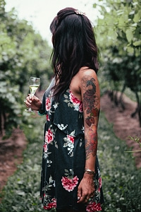 Woman in Vineyard photo