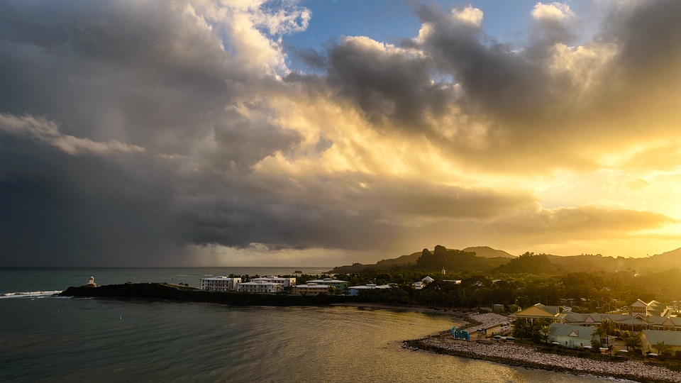 Aerial Beach Sunset photo