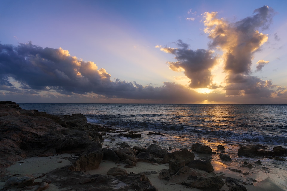 Ocean Clouds Sunset photo