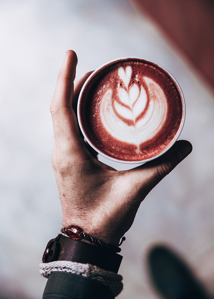 Latte Art in Hand photo