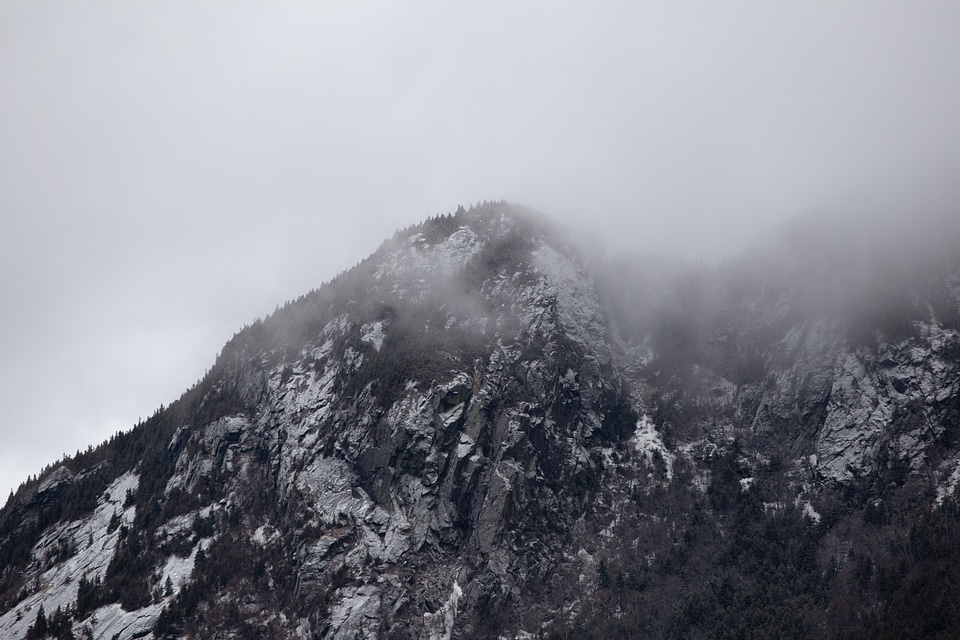 Mountain Cliff Fog photo