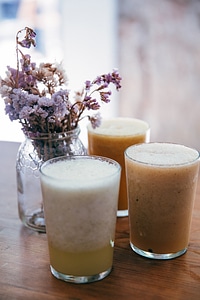Smoothies With Flowers photo