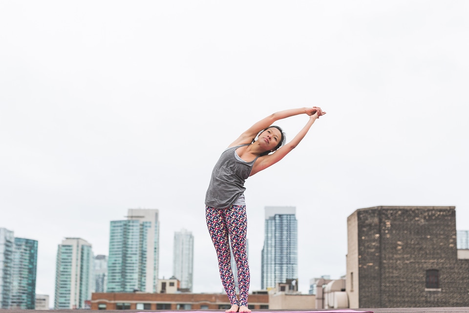 Stretched Woman Outdoors photo