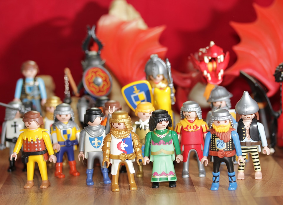 Game characters play figure