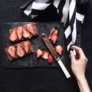 Sliced Strawberry Chocolate photo