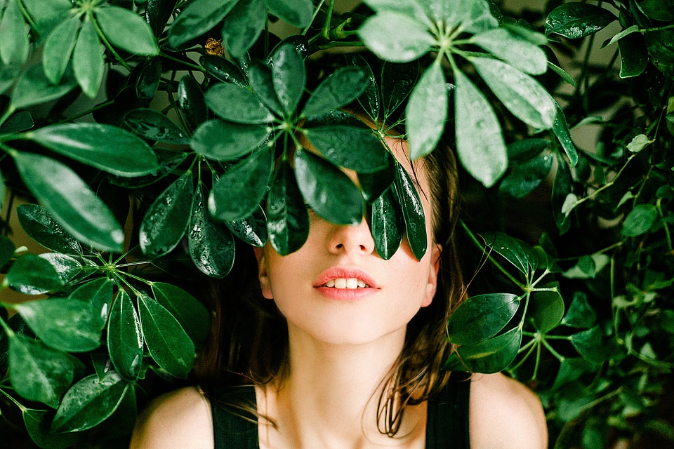 Beautiful Woman Hiding