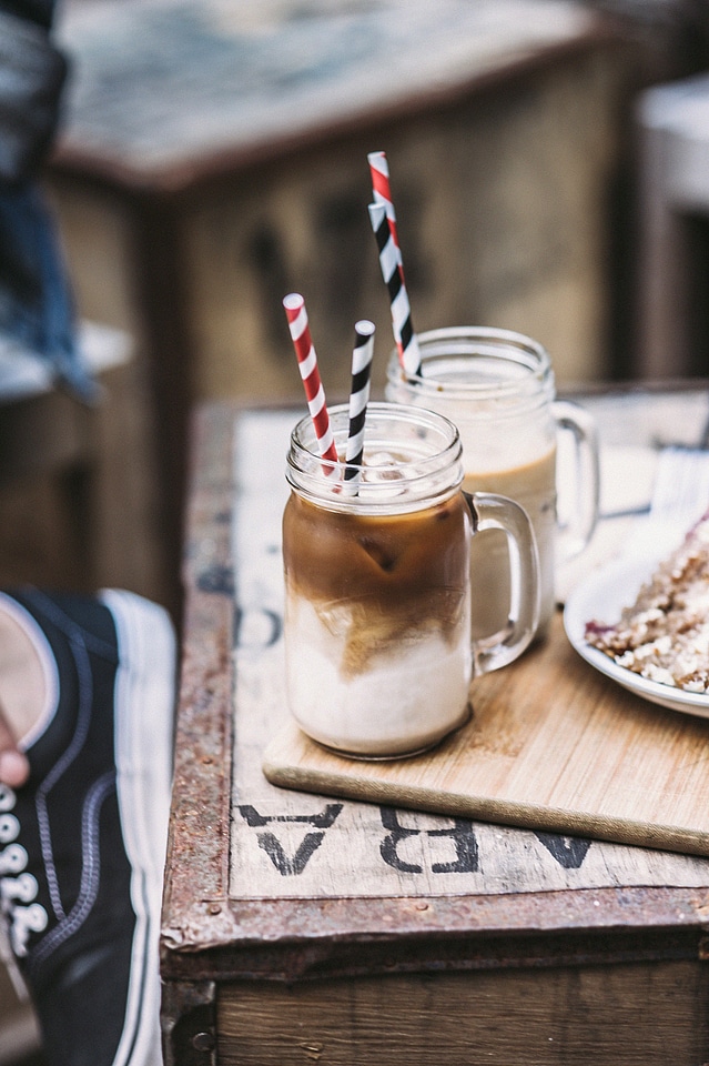 Rustic Wood Coffee Milk photo