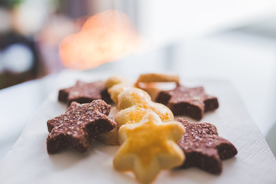 Bokeh Star Shaped Cookies photo