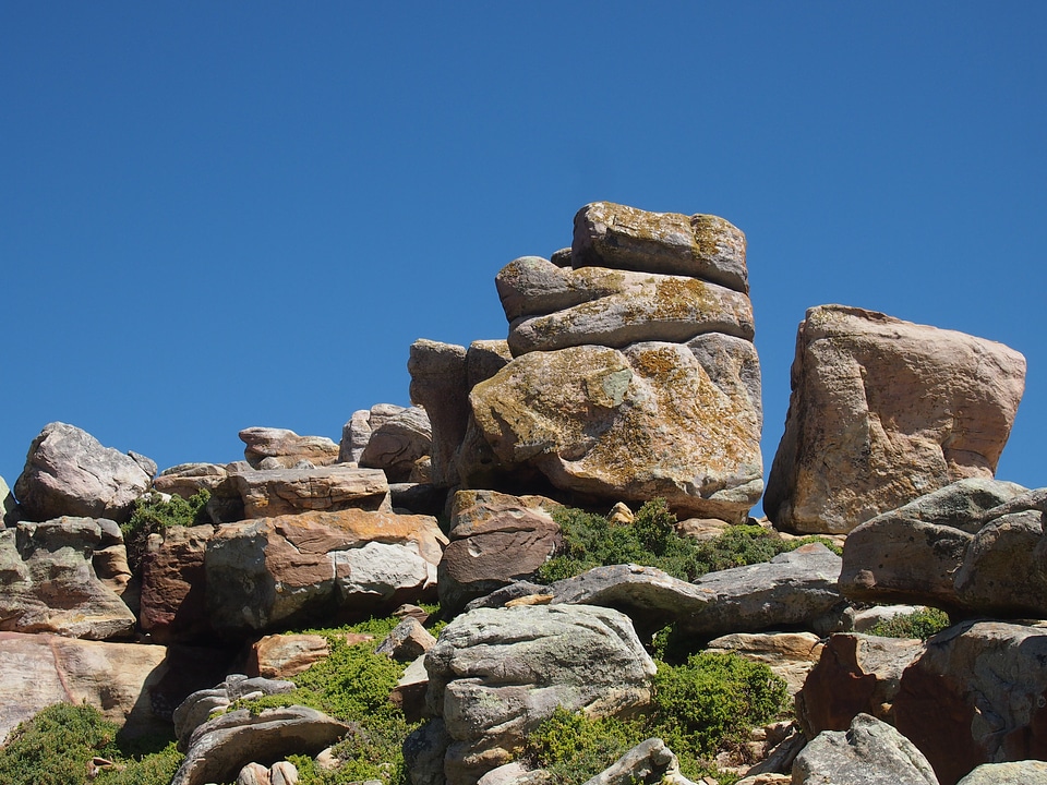 Mountain landscape boulder