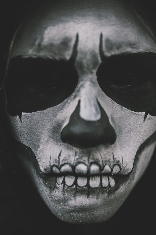 Man Scary Costume Skull Makeup