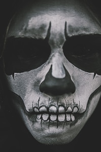 Man Scary Costume Skull Makeup